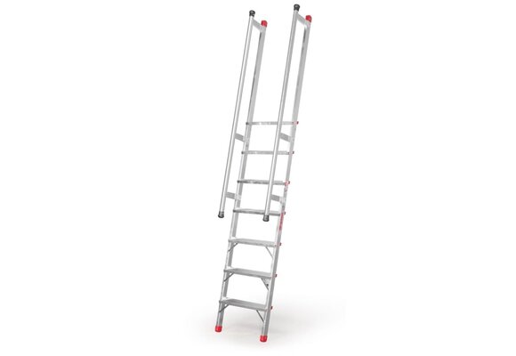 Faraone SAS 450 aluminium trap met leuningen - 4,5 m