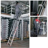 Trapladder met leuningen - 4,5 m werkhoogte - aluminium