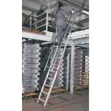 Trapladder met leuningen - 4,5 m werkhoogte - aluminium