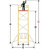 Rolsteiger - 7,6 m werkhoogte - aluminium - opvouwbaar