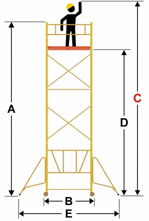 Rolsteiger - 7,6 m werkhoogte - aluminium - opvouwbaar