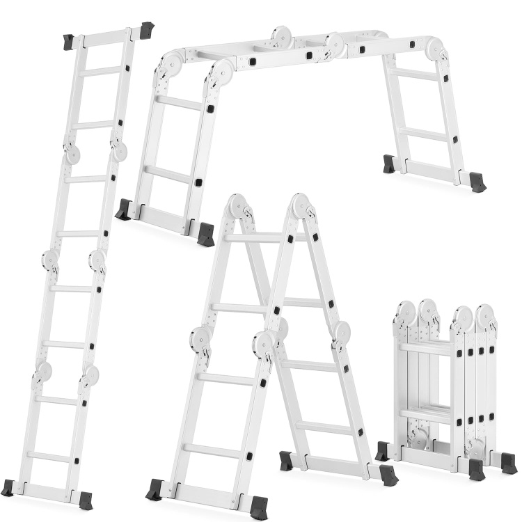 Vouwladder - 4x2 treden - 350 cm werkhoogte - aluminium