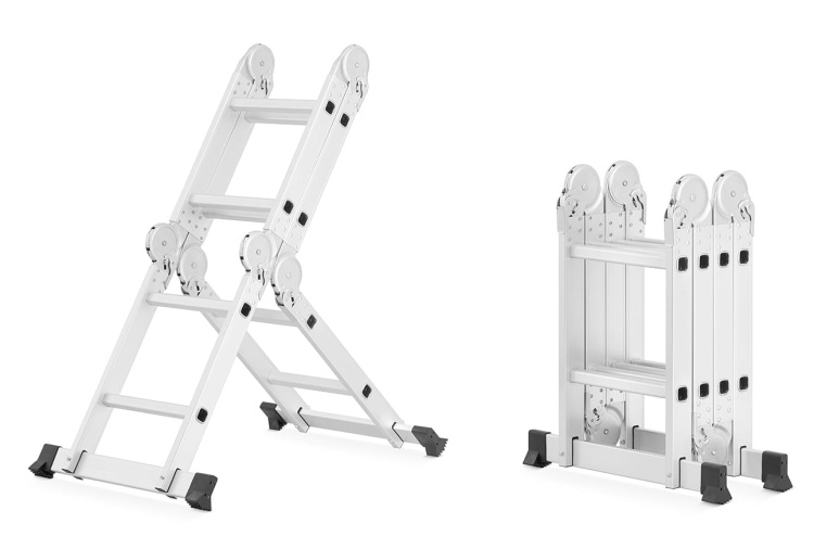 Vouwladder - 4x2 treden - 350 cm werkhoogte - aluminium