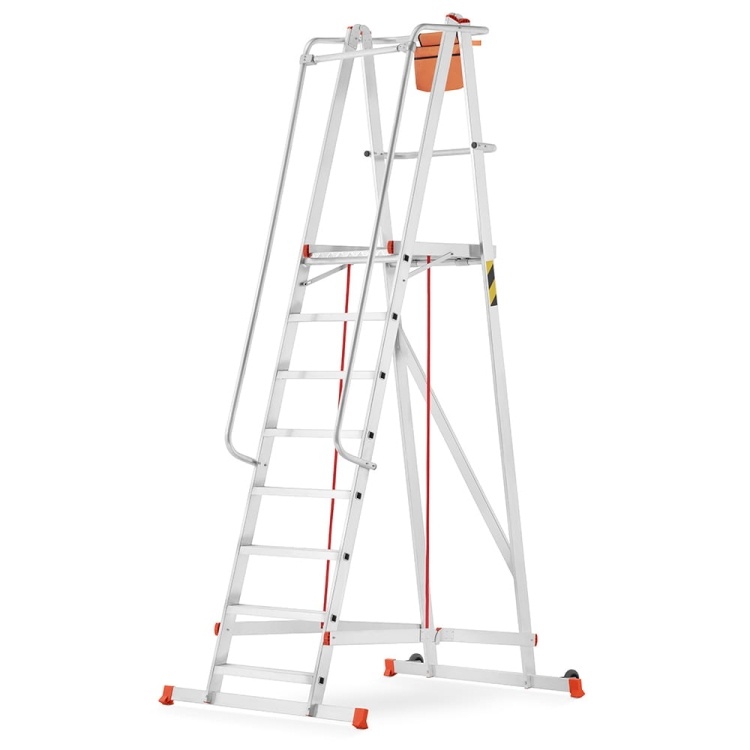 Magazijn bordestrap - 4,07 m werkhoogte - aluminium - HIGHER