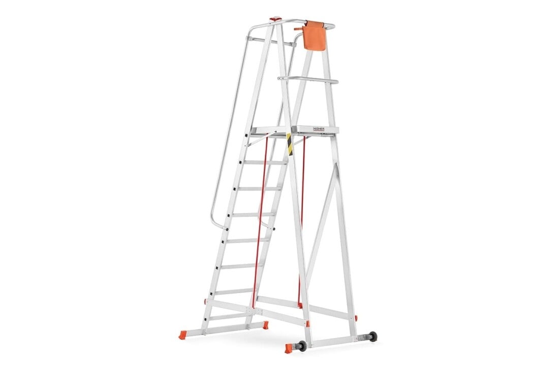 gazijn bordestrap - 4,07 m werkhoogte - aluminium - HIGHER