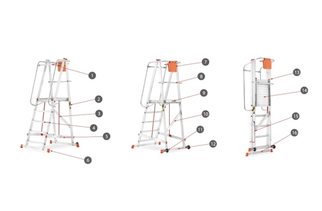 HIGHER Magazijnwerkplatform 8 treden 81PRO