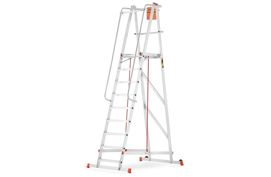 Magazijn bordestrap - 4,32 m werkhoogte - aluminium - HIGHER