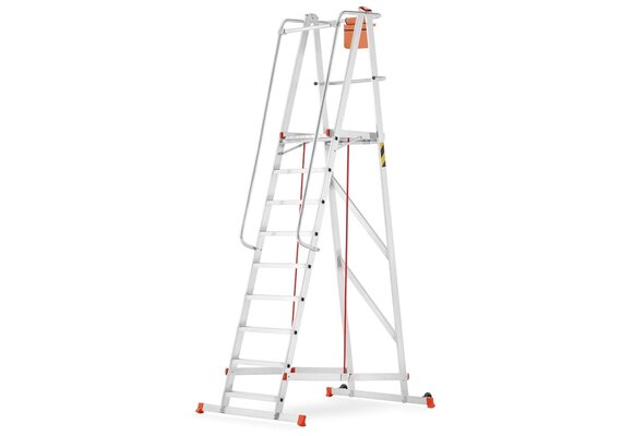 Magazijn bordestrap - 4,32 m werkhoogte - aluminium - HIGHER