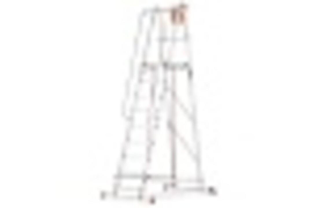 HIGHER Magazijnladder 9 treden Aluminium | 81PRO Werkhoogte 4,32m