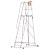 HIGHER Magazijnladder 9 treden Aluminium | 81PRO Werkhoogte 4,32m