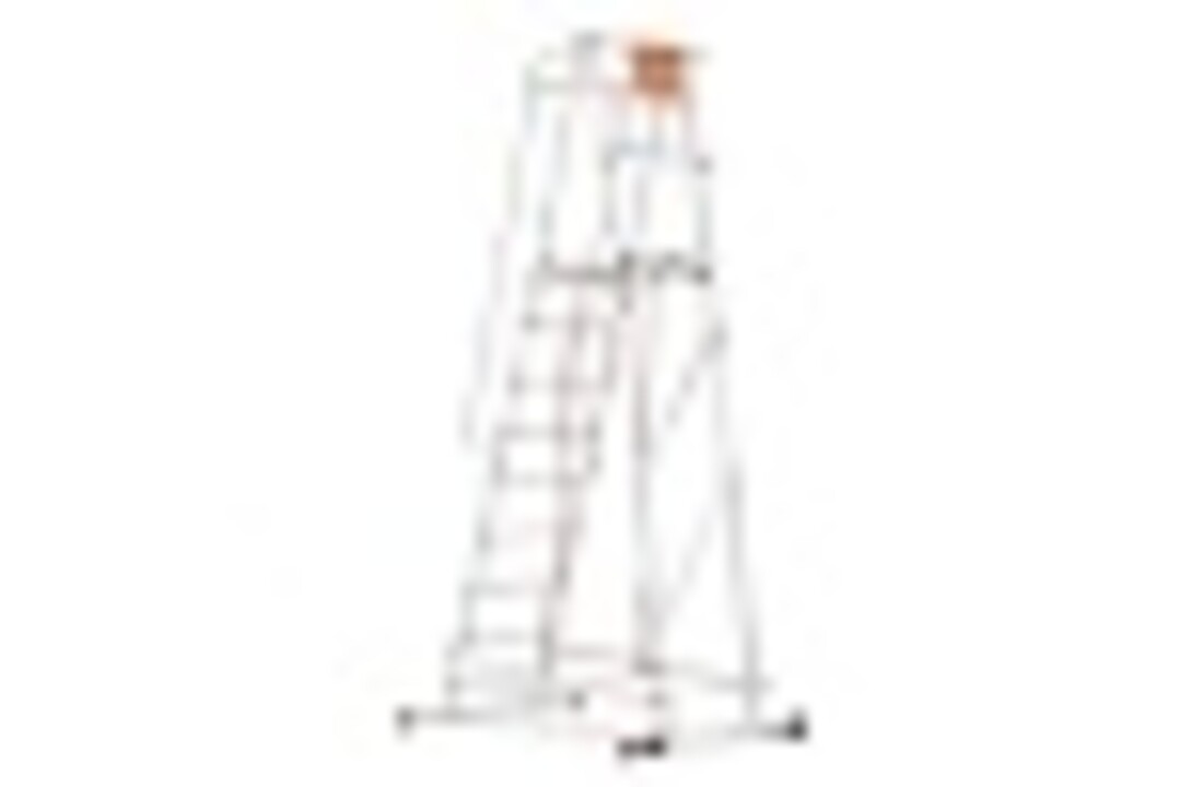 HIGHER Magazijnladder 9 treden Aluminium | 81PRO Werkhoogte 4,32m
