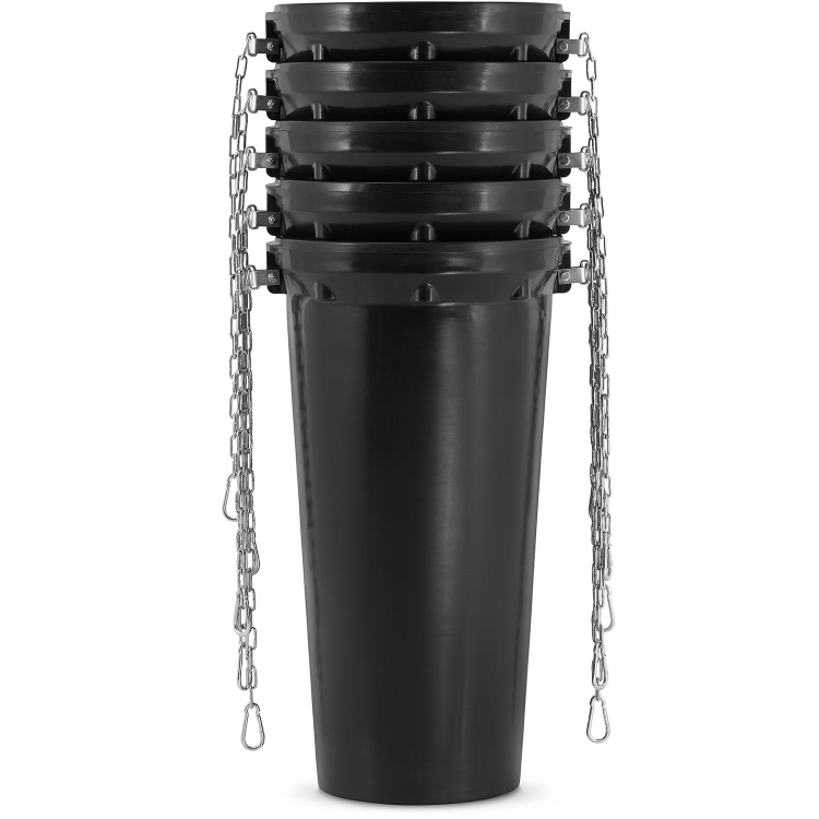 Stortkoker - met draagconstructie - 19 m - Ø 60-41 cm - zwart