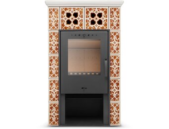 Tegelkachel - houtkachel - 10 kW - JASMIN GRANDE - honing