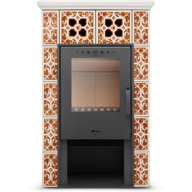 Tegelkachel - houtkachel - 10 kW - JASMIN GRANDE - honing