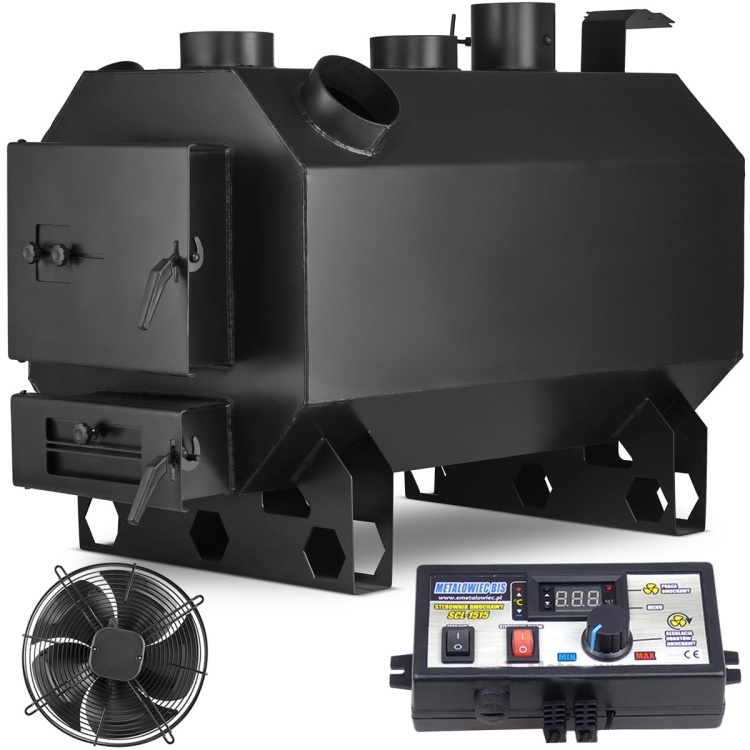 Werkplaatskachel op hout - 35 kW - met ventilator - OKTAGON PN2