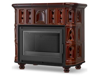 Houtkachel HIGHER BERGEN/OSLO Keramiek 13 kW - Brons