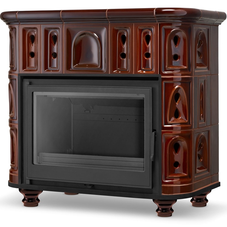 Houtkachel HIGHER BERGEN/OSLO Keramiek 13 kW - Brons