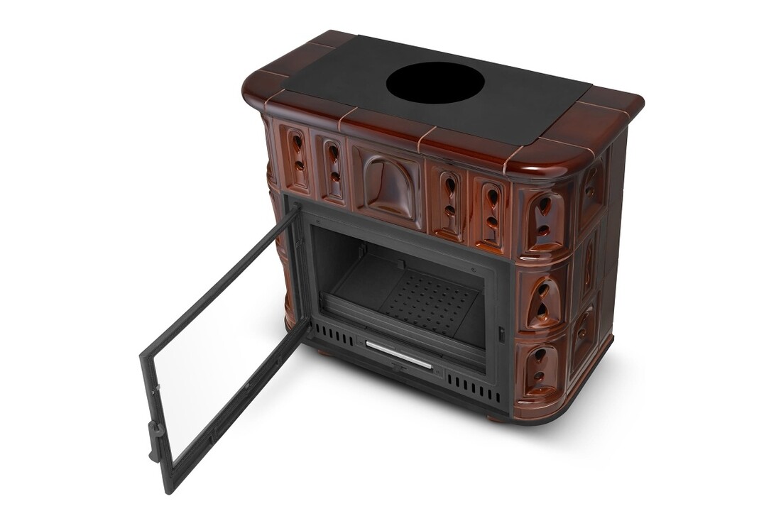 Houtkachel HIGHER BERGEN/OSLO Keramiek 13 kW - Brons