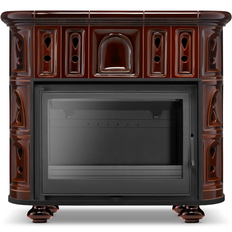 Houtkachel HIGHER BERGEN/OSLO Keramiek 13 kW - Brons