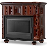 Houtkachel HIGHER BERGEN/OSLO Keramiek 13 kW - Brons