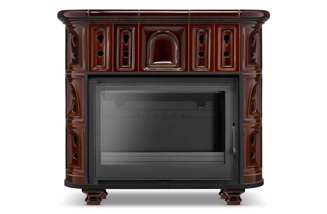 Houtkachel HIGHER BERGEN/OSLO Keramiek 13 kW - Brons