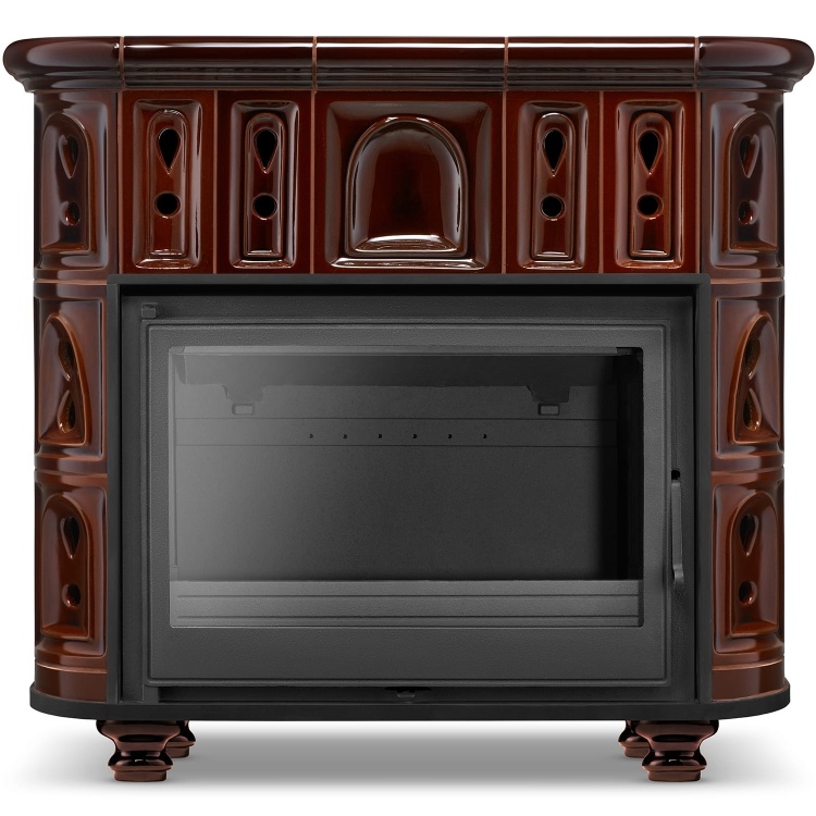 Houtkachel HIGHER BERGEN/OSLO Keramiek 13 kW - Brons