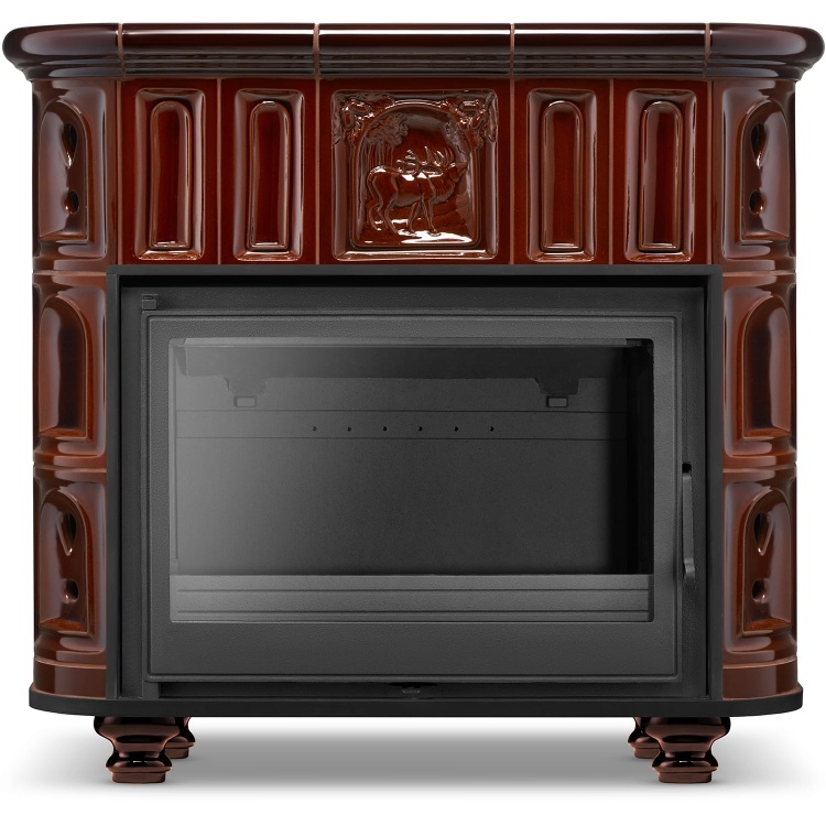 Houtkachel HIGHER BERGEN/OSLO Keramiek 13 kW - Brons