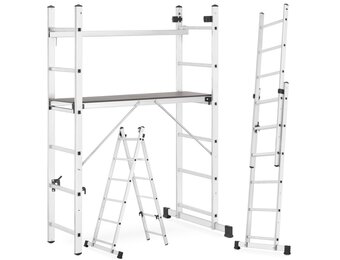 HIGHER Aluminium Steiger 2x6 - Werkplatform 3-in-1