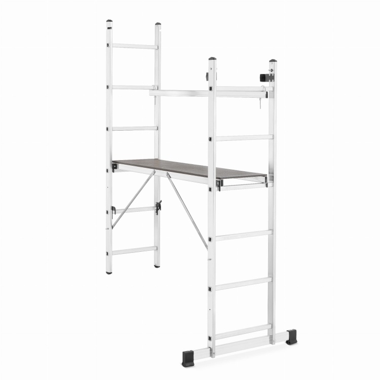 HIGHER Aluminium Steiger 2x6 - Werkplatform 3-in-1