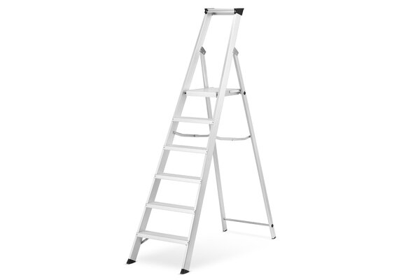 Huishoudtrap - 6 treden - aluminium - werkhoogte 3,26 m