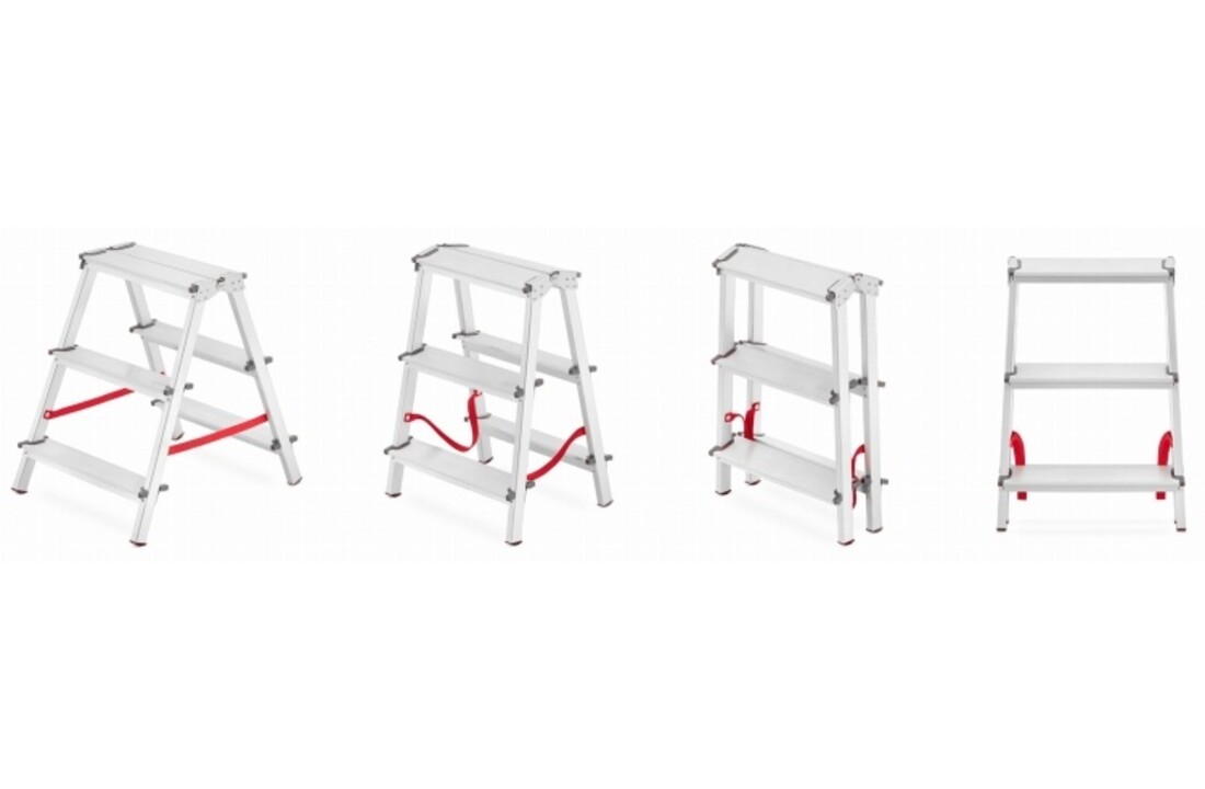 Huishoudtrap 2x 5 treden - aluminium - werkhoogte 310 cm