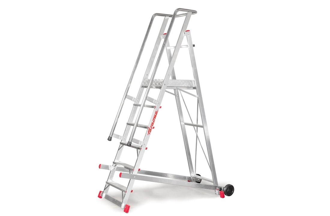 Faraone SM 150 Mobiele Magazijnladder - 3,38 m Werkhoogte