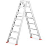 HIGHER Professionele Dubbele Ladder 2x7 Sporten - 147cm Werkhoogte