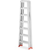 HIGHER Professionele Dubbele Ladder 2x7 Sporten - 147cm Werkhoogte