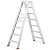 HIGHER Professionele Dubbele Ladder 2x7 Sporten - 147cm Werkhoogte