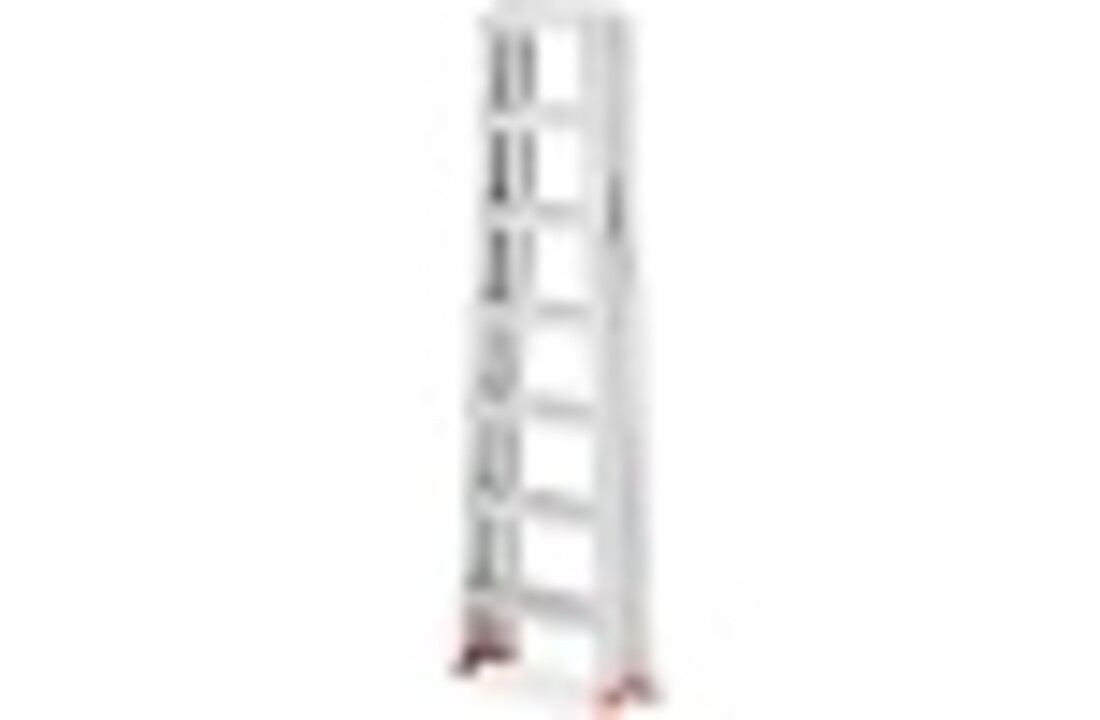 HIGHER Professionele Dubbele Ladder 2x7 Sporten - 147cm Werkhoogte