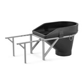 Stortkoker - met draagconstructie - 16 m - Ø 60-41 cm - zwart