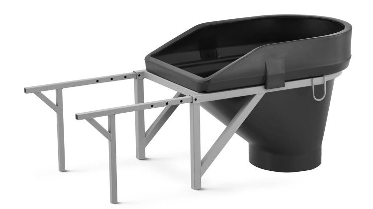 Stortkoker - met draagconstructie - 16 m - Ø 60-41 cm - zwart