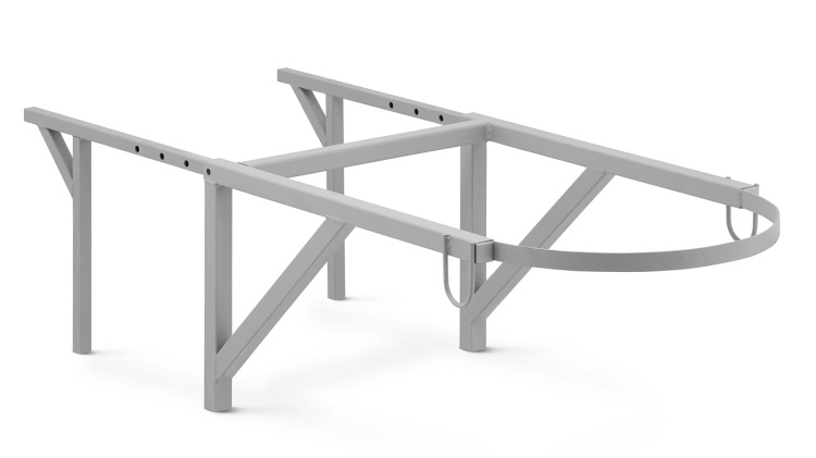 Stortkoker - met draagconstructie - 16 m - Ø 60-41 cm - zwart