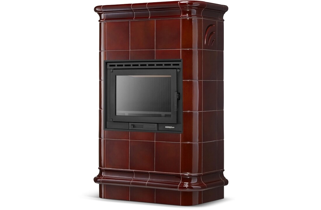 Tegelkachel - houtkachel - 13 kW - keramisch - ROMA - bruin