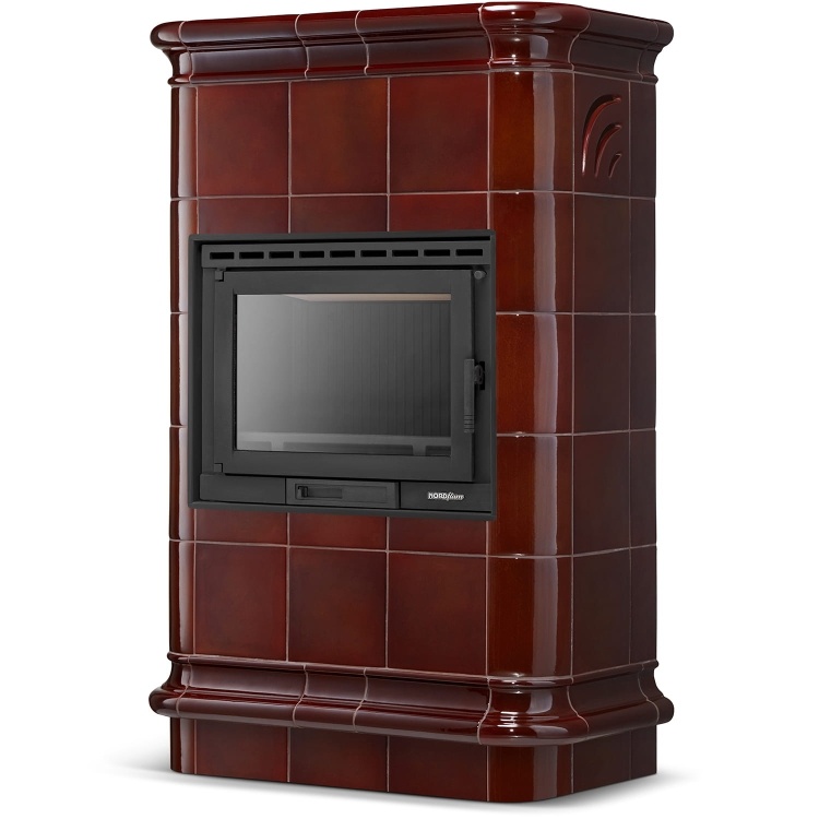 Tegelkachel - houtkachel - 13 kW - keramisch - ROMA - bruin