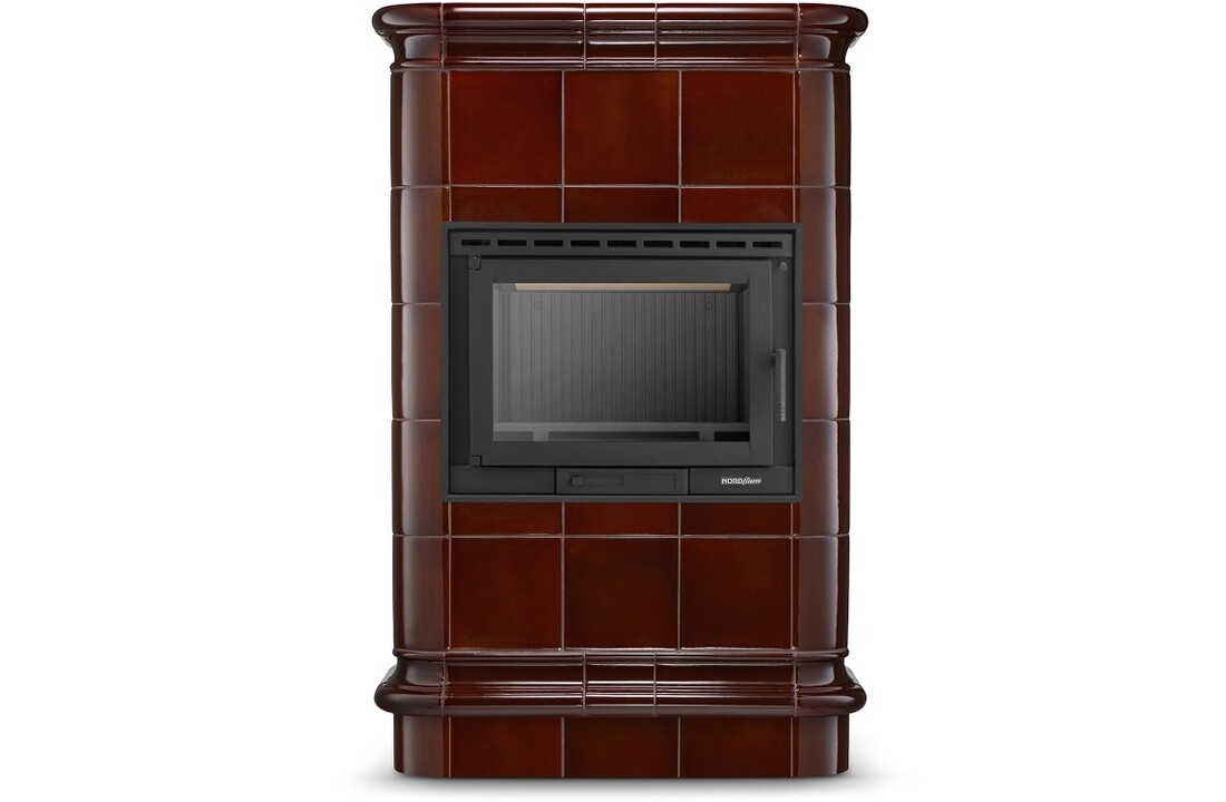 Tegelkachel - houtkachel - 13 kW - keramisch - ROMA - bruin