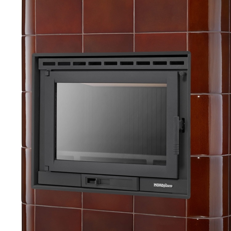 Tegelkachel - houtkachel - 13 kW - keramisch - ROMA - bruin