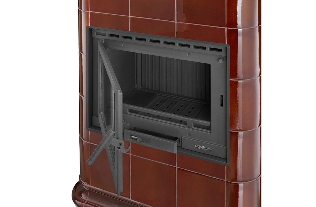 Tegelkachel - houtkachel - 13 kW - keramisch - ROMA - bruin