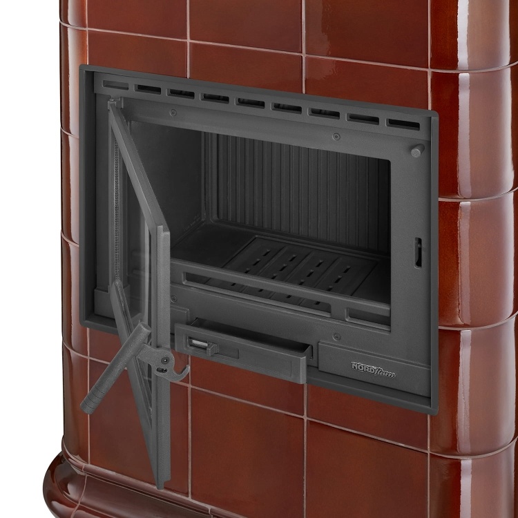 Tegelkachel - houtkachel - 13 kW - keramisch - ROMA - bruin