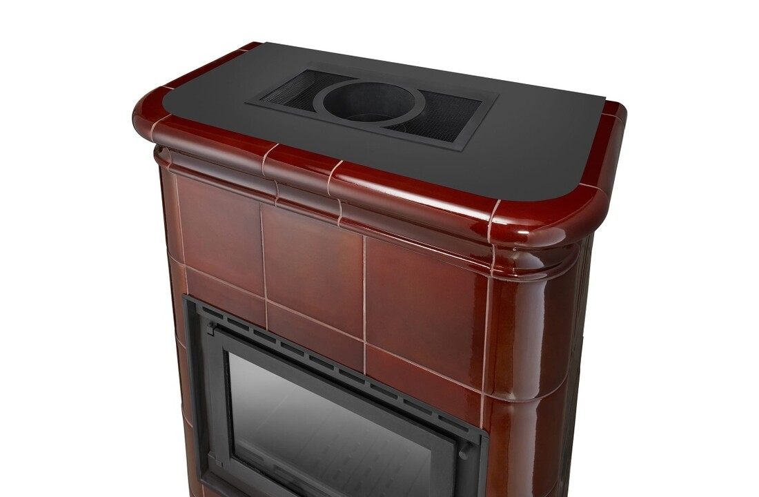 Tegelkachel - houtkachel - 13 kW - keramisch - ROMA - bruin