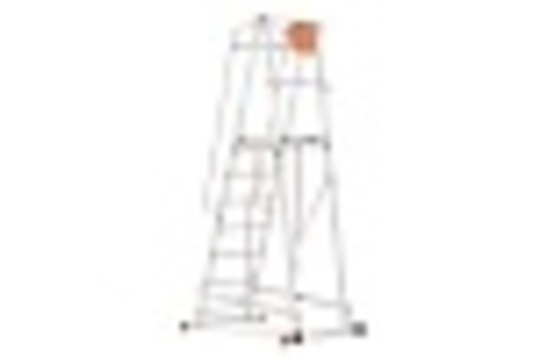 Bordestrap - aluminium - 7 treden - werkhoogte 3,82 m