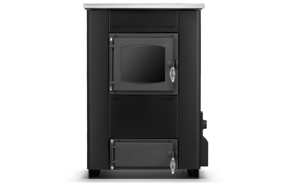 CV houtkachel met kookplaat - 25 kW - TEMY ES 25 - zwart