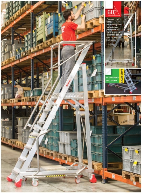 Faraone MF.TS 250 Magazijnladder 8-treden - 3,76m