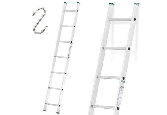 Ladder - 7 treden - aluminium - 3,40 m werkhoogte - tot 150 kg